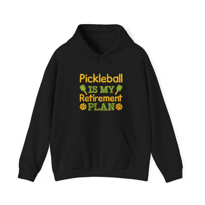Men's Durable Pickleball Hoodie - Pickleball Is My Retirement Plan Black