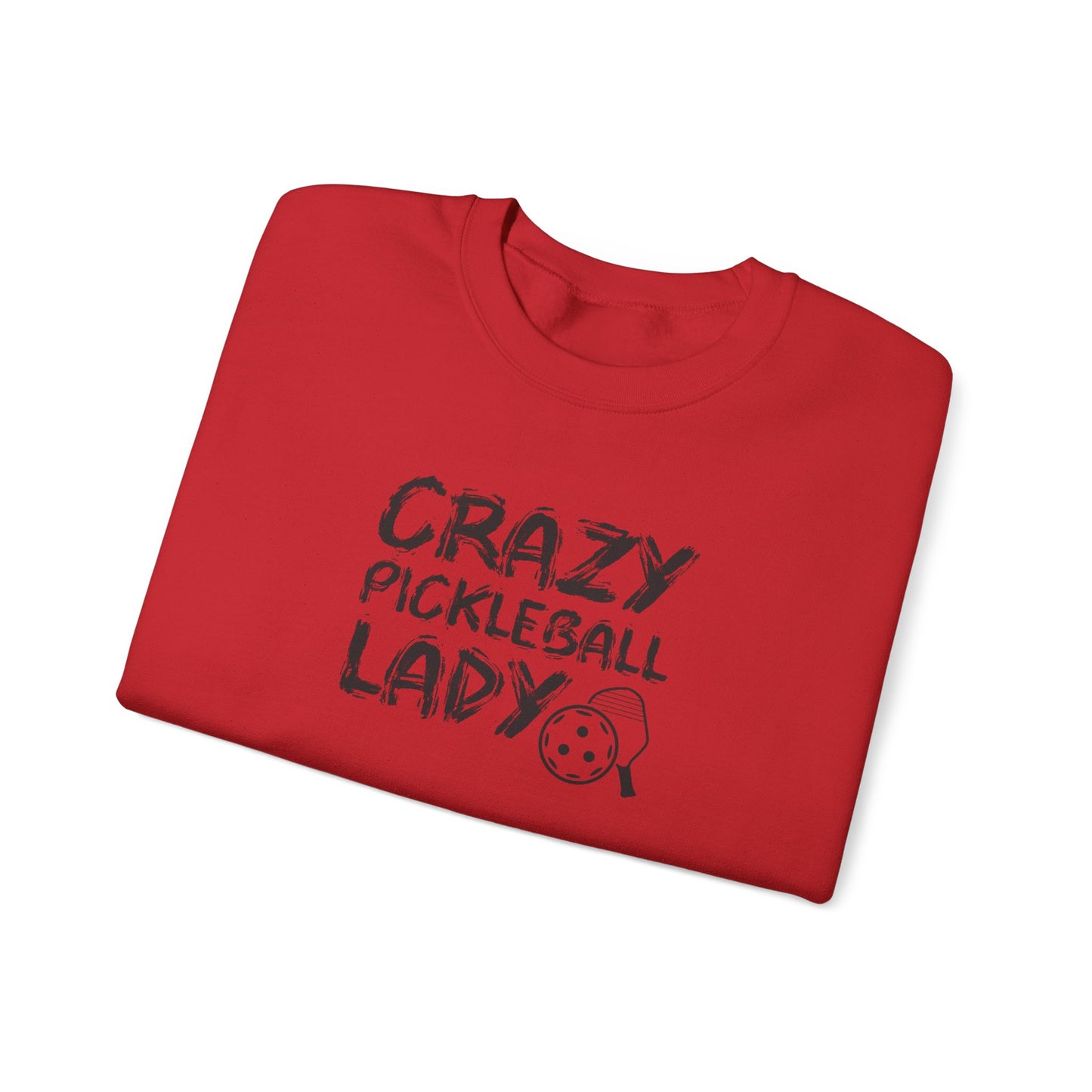 Women's Funny Pickleball Sweatshirt - Crazy Pickleball Lady