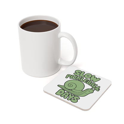 Pickleball Unique Cork Coaster - Slow Pickleball Days