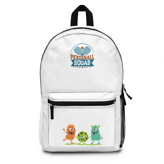 Pickleball Unique Backpack - Pickleball Squad White