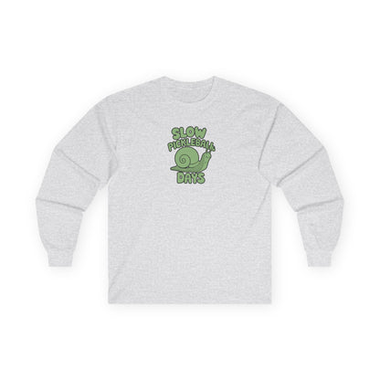 Men's Lightweight Pickleball Long Sleeves top - Slow Pickleball Days Gray