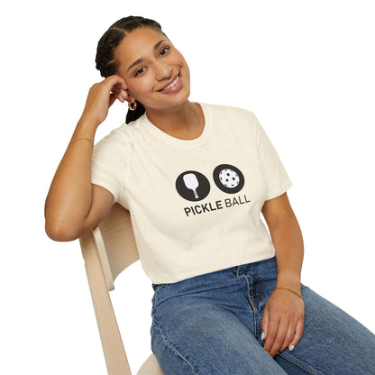 Women's Fun Pickleball T-shirt - Pickle and Ball
