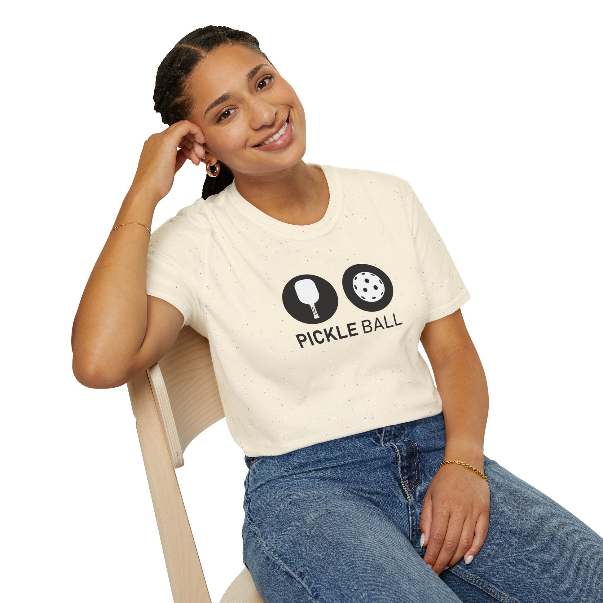 Women's Fun Pickleball T-shirt - Pickle and Ball