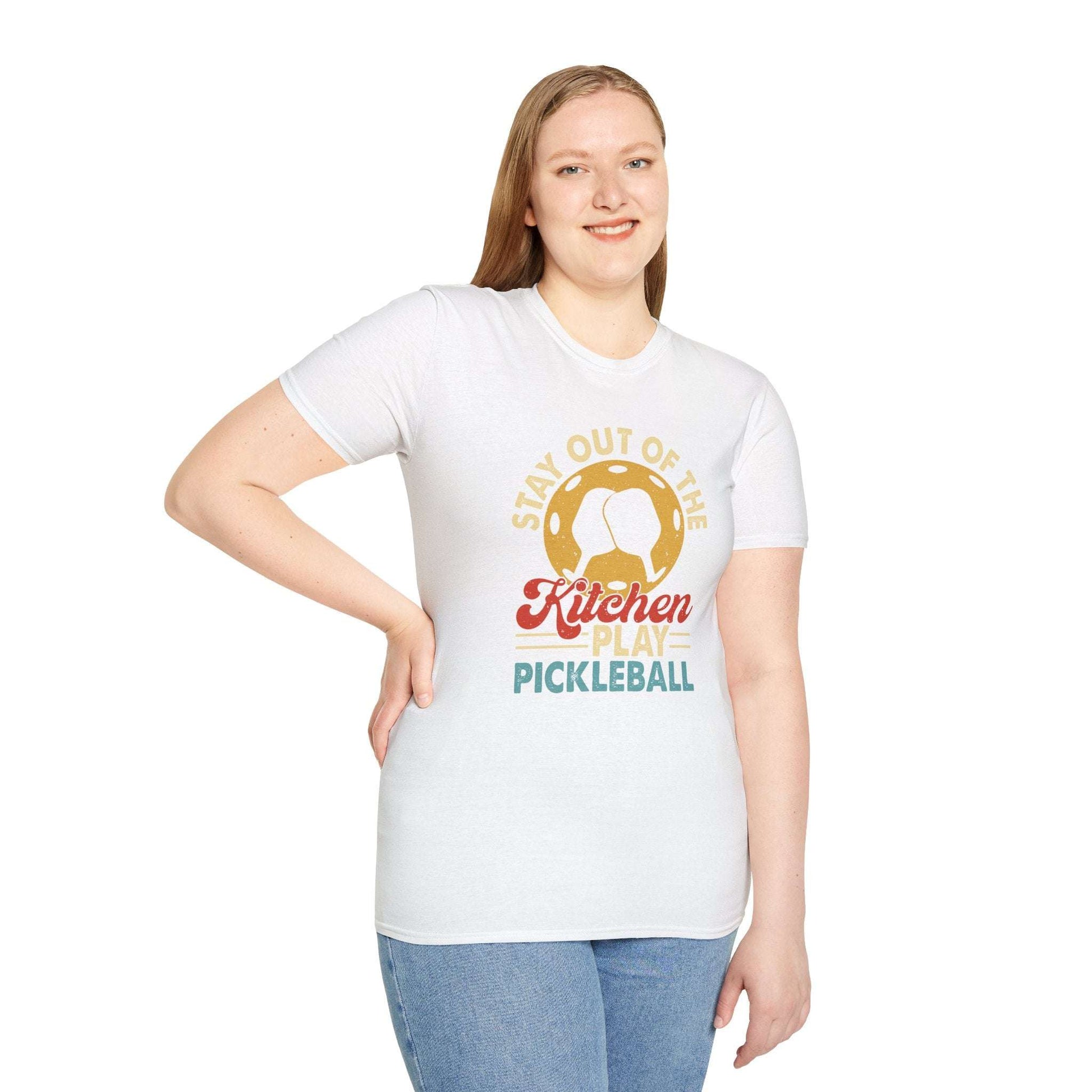Women's Pickleball T-shirt - Stay Out of the Kitchen Play Pickleball