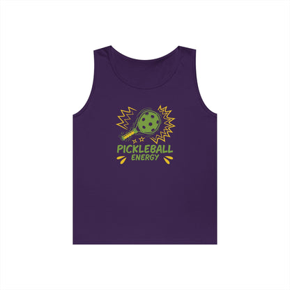 Men's Fun Pickleball Tank Top - Pickleball Energy Purple