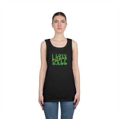 Women's Energetic Pickleball Tank Top - I Love Pickleball