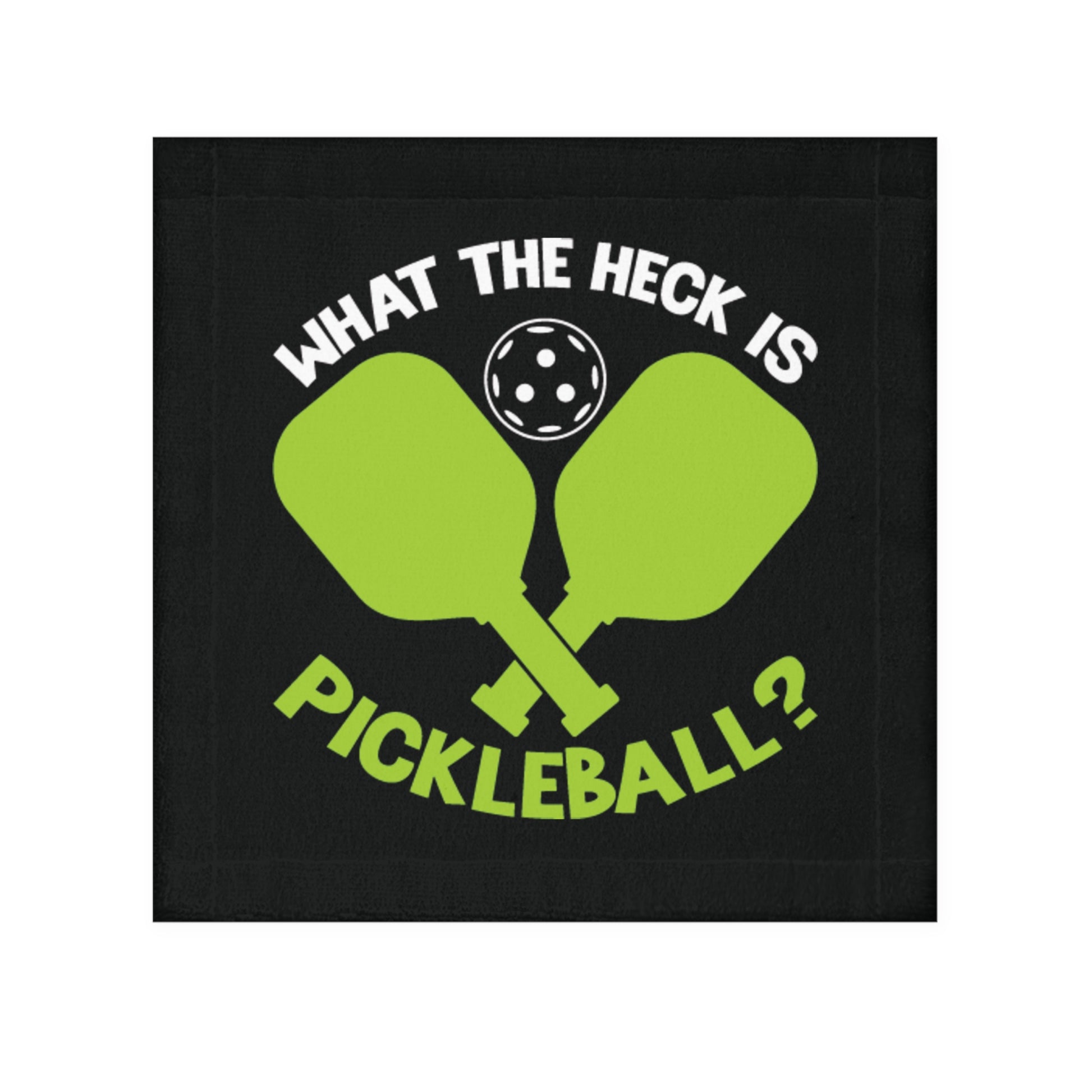 Pickleball Quirky Face Towel - What the Heck Is Pickleball? White