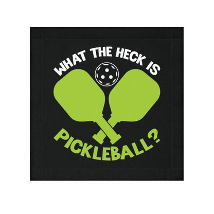 Pickleball Quirky Face Towel - What the Heck Is Pickleball? White