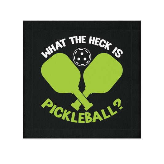 Pickleball Quirky Face Towel - What the Heck Is Pickleball? White