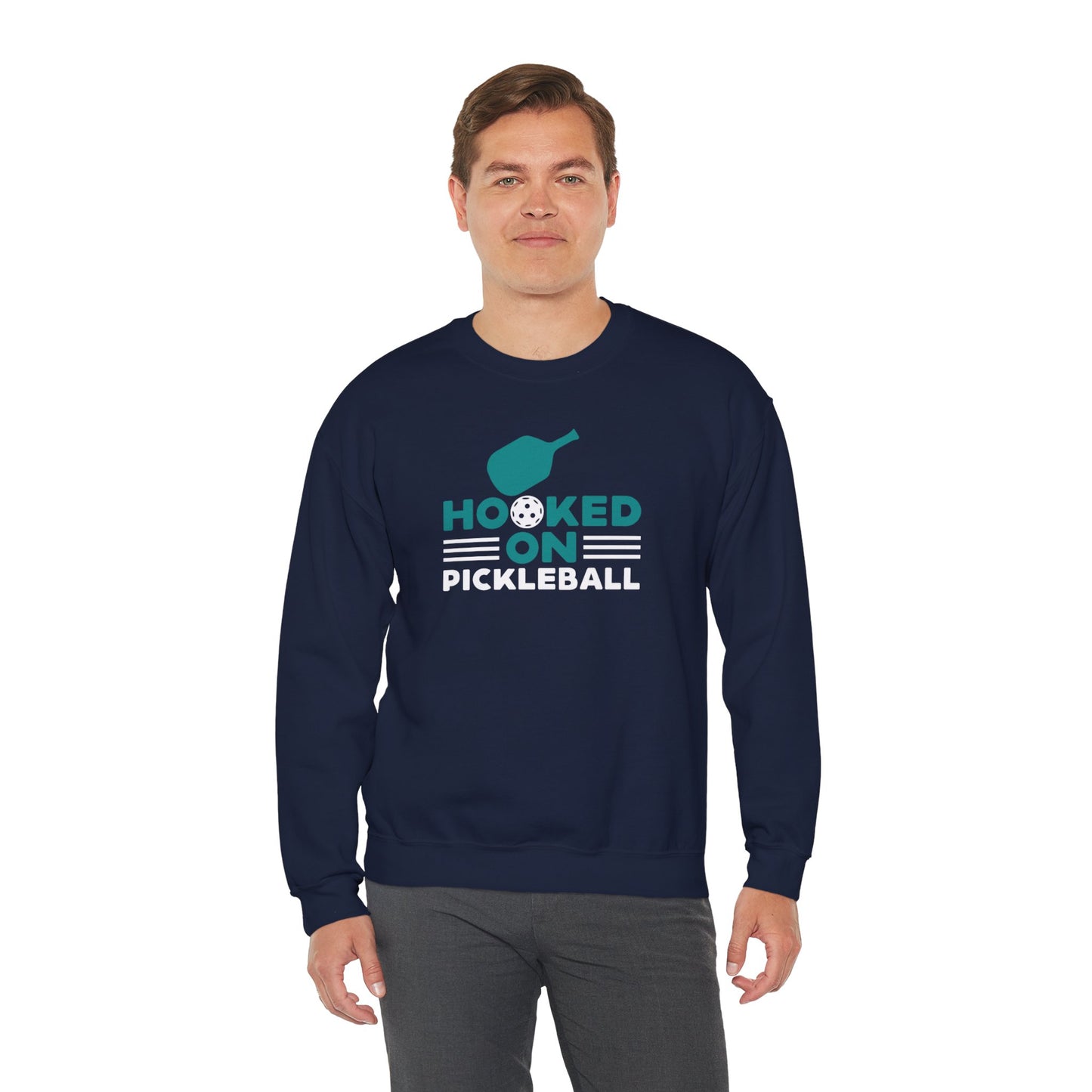 Men's Cool Pickleball Sweatshirt - Hooked on Pickleball
