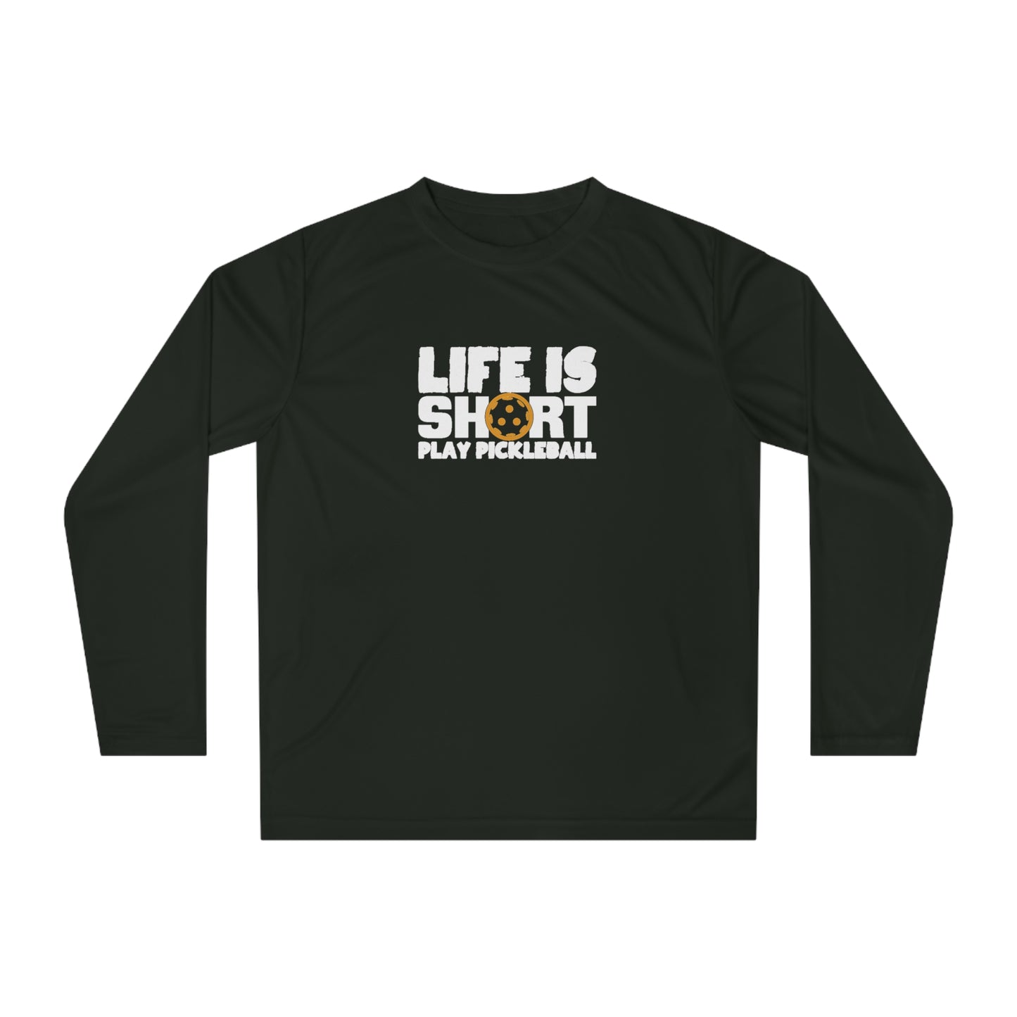 Men's Pickleball Long Sleeves top - Life Is Short Play Pickleball Black