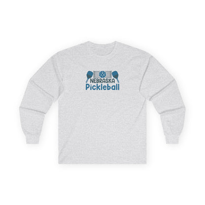 Men's Eye-Catching Pickleball Long Sleeves top - Nebraska Pickleball Grey