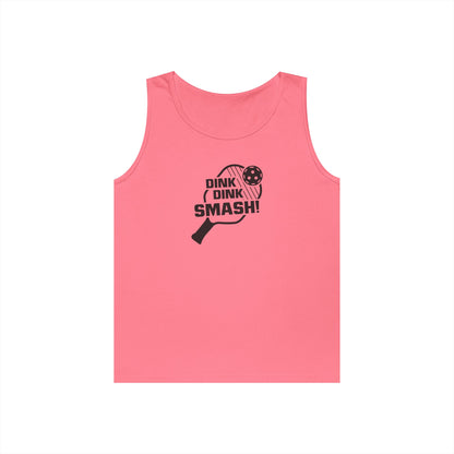 Men's Playful Pickleball Tank Top - Dink Dink Smash Pink