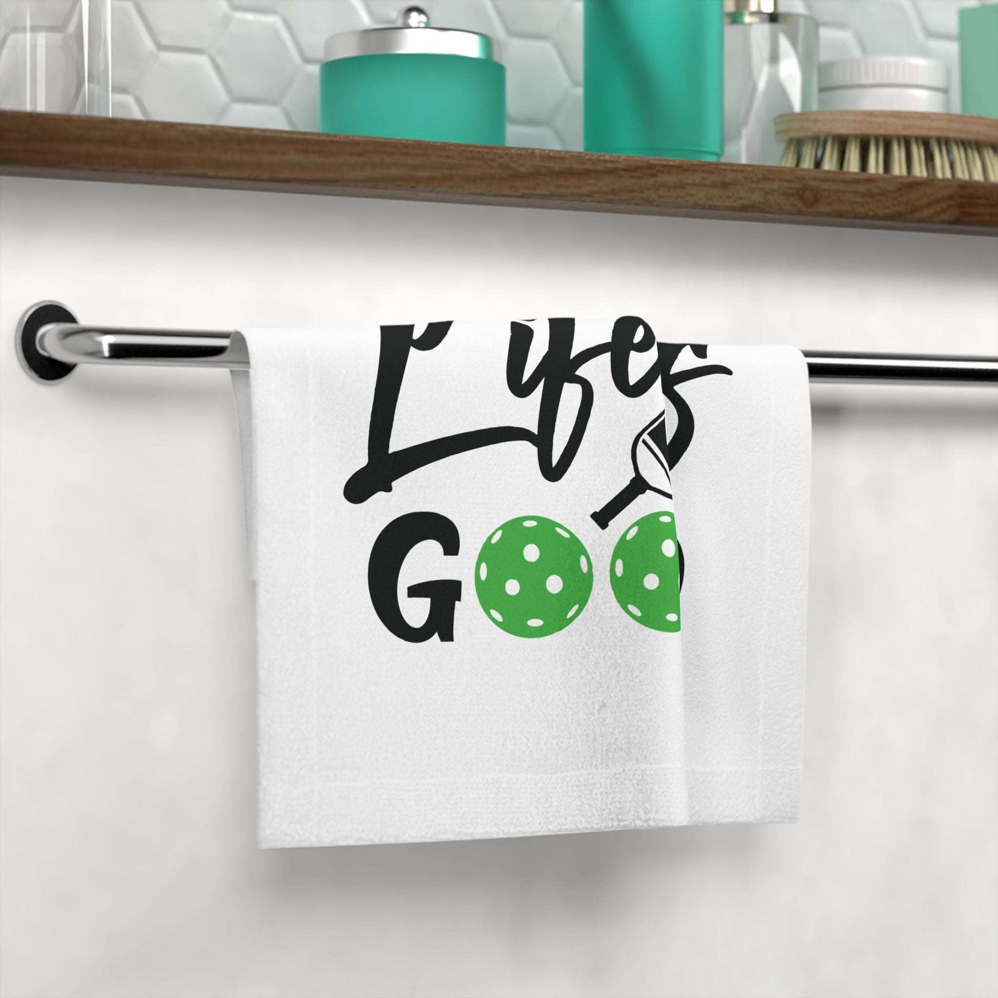 Pickleball Soft Face Towel - Life Is Good