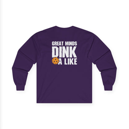 Men's Unique Pickleball Long Sleeves top - Great Minds Dink a Like