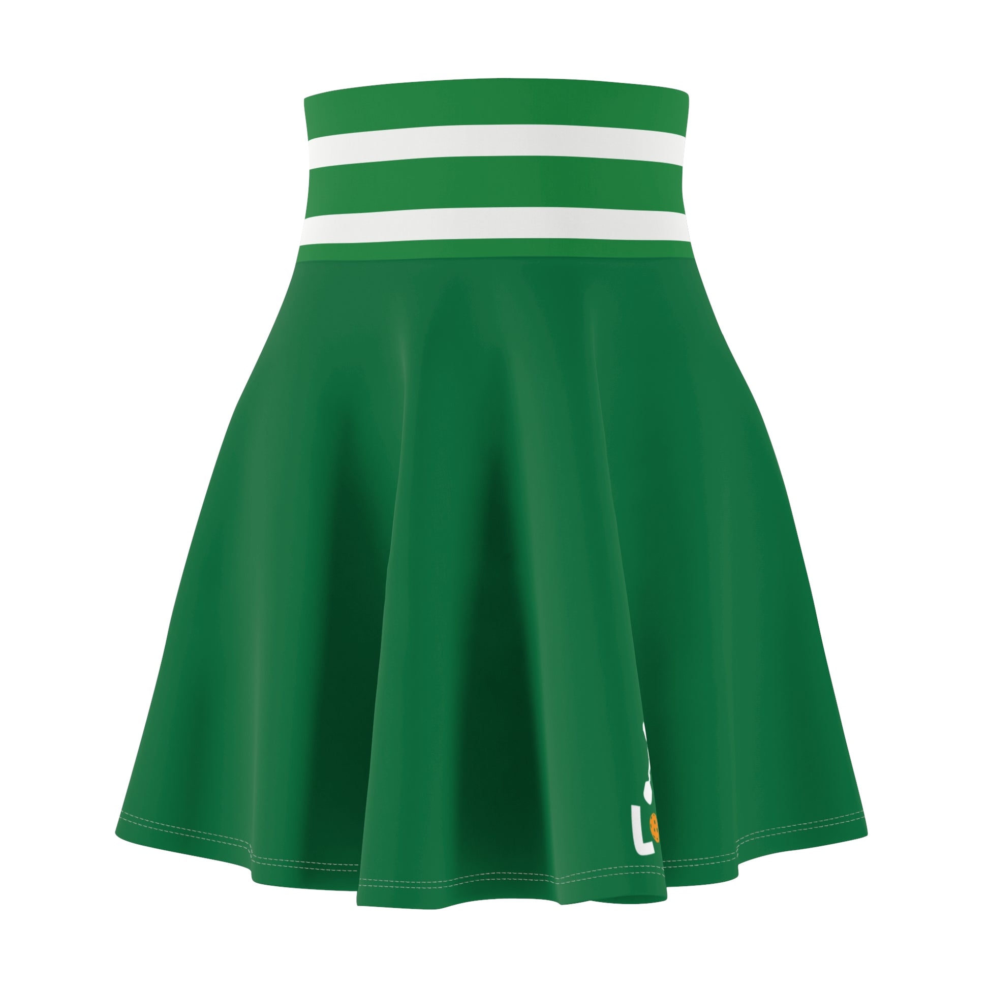 Women's Stylish Pickleball Skirt - Pickleball Player in Love Green