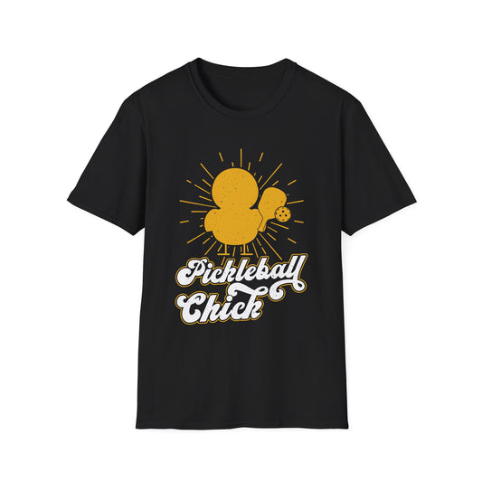 Men's Funny Pickleball T-shirt - Pickleball Chick Black