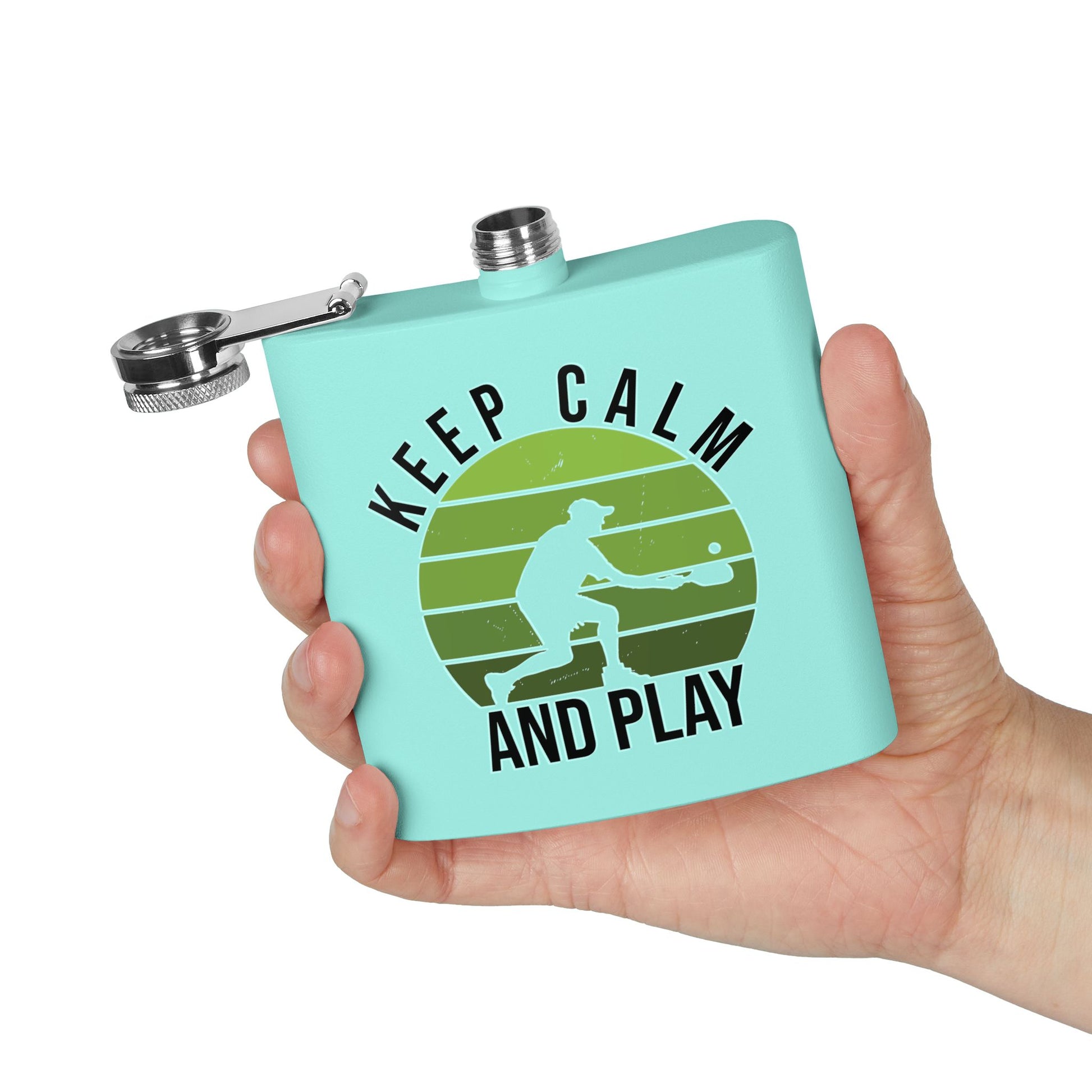 Pickleball Funny Flask - Keep Calm and Play