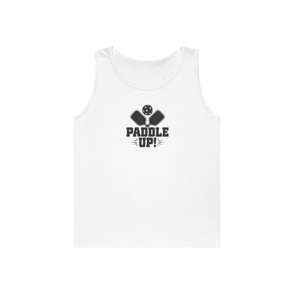 Women's Durable Pickleball Tank Top - Paddle Up White