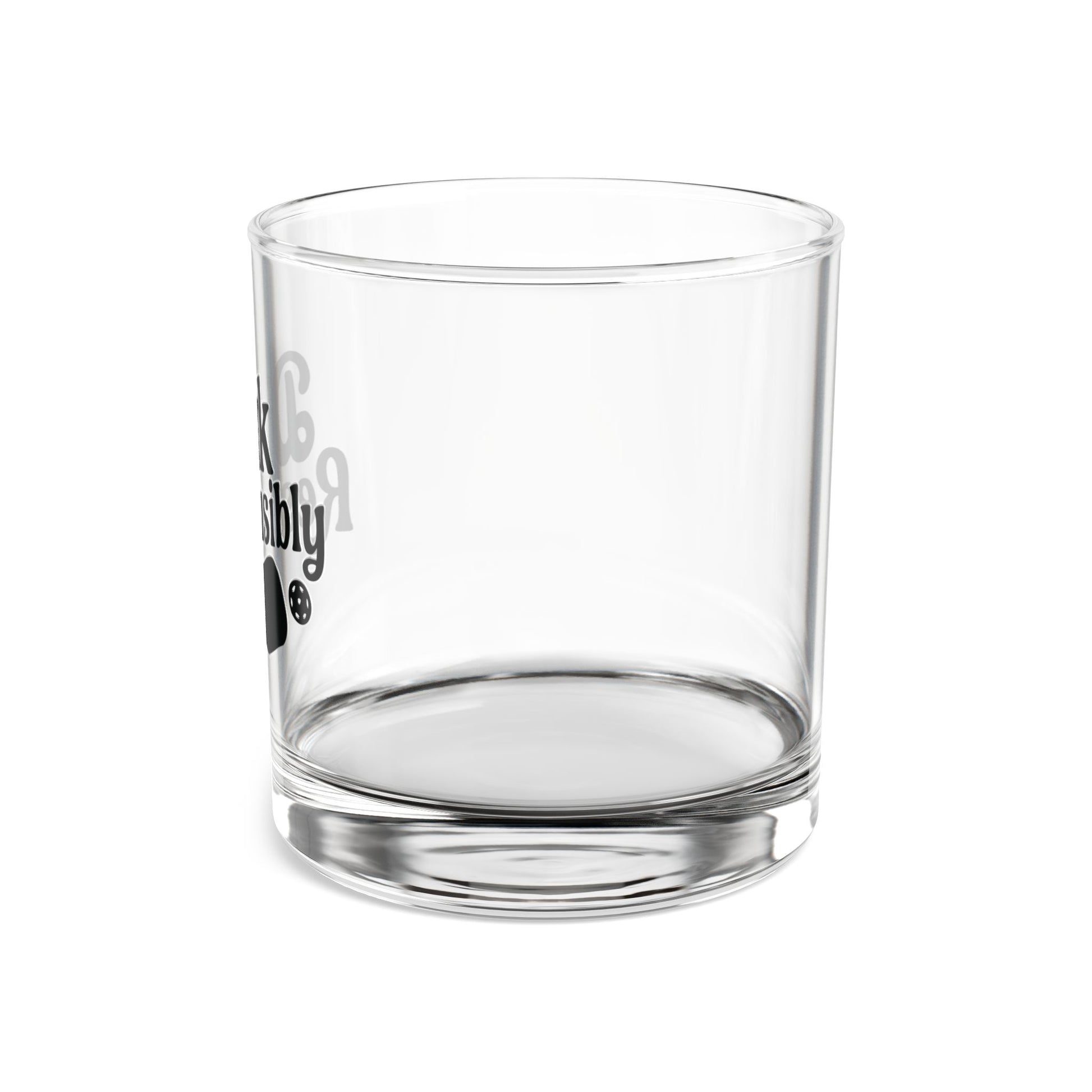 Pickleball Unique Rocks Glass - Dink Responsibly