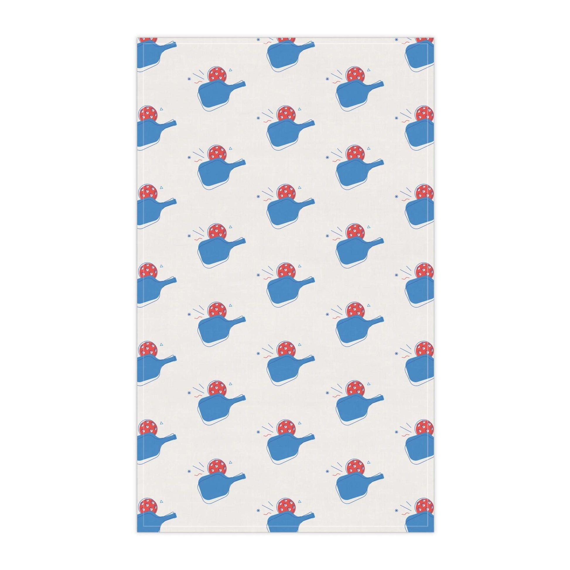 Pickleball Fun Tea Towel - Paddle and Ball Cotton Twill