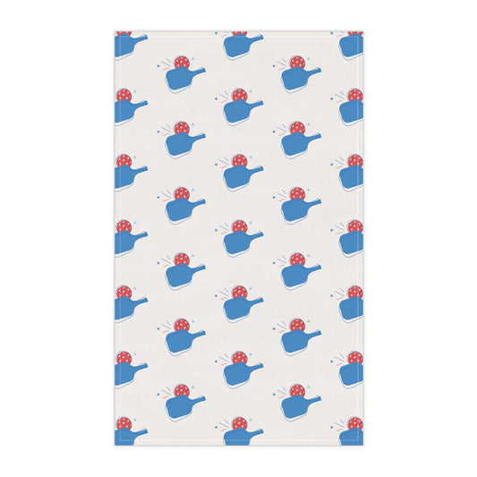 Pickleball Fun Tea Towel - Paddle and Ball Cotton Twill