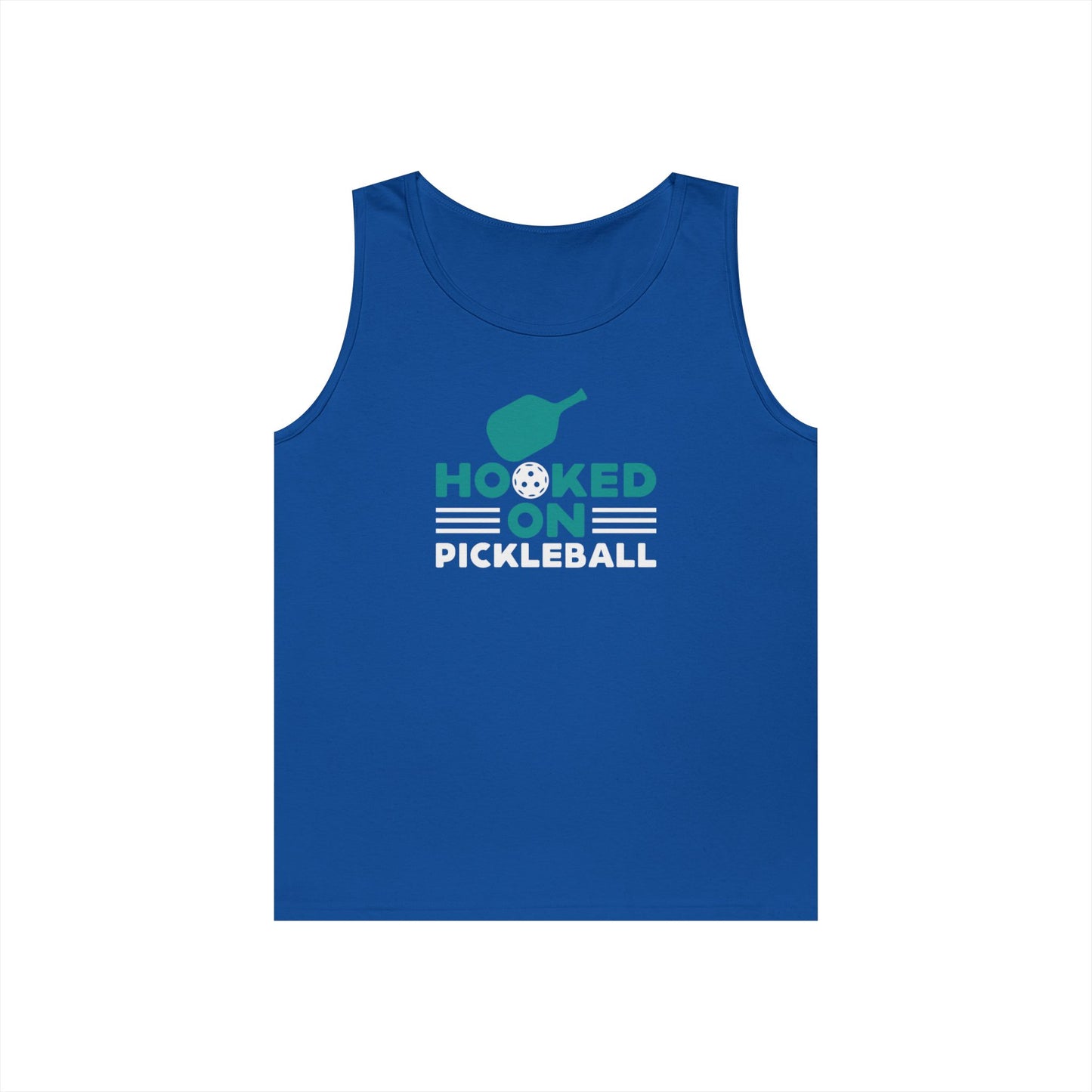 Men's Durable Pickleball Tank Top - Hooked on Pickleball Royal