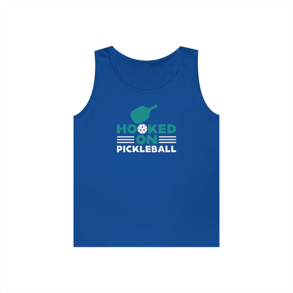 Men's Durable Pickleball Tank Top - Hooked on Pickleball Royal
