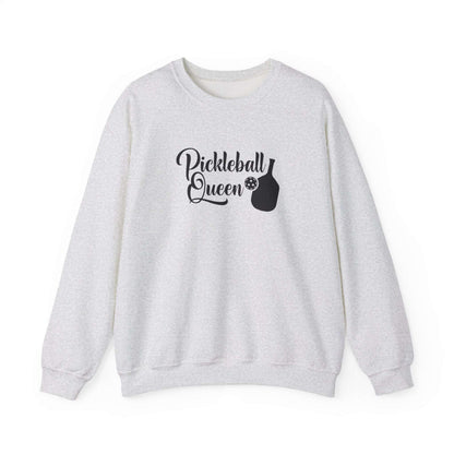 Women's Cute Pickleball Sweatshirt - Pickleball Queen Gray