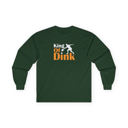 Men's Funny Pickleball Long Sleeves top - King of Dink Green