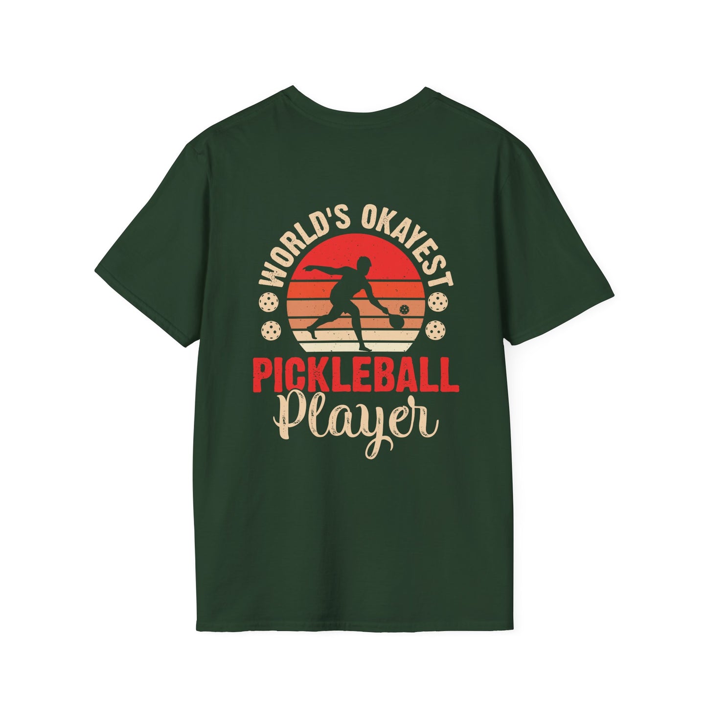 Men's Pickleball T-shirt - World's Okayest Pickleball Player Retro