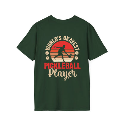 Men's Pickleball T-shirt - World's Okayest Pickleball Player Retro