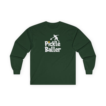 Men's Lightweight Pickleball Long Sleeves top - Pickle Baller Green