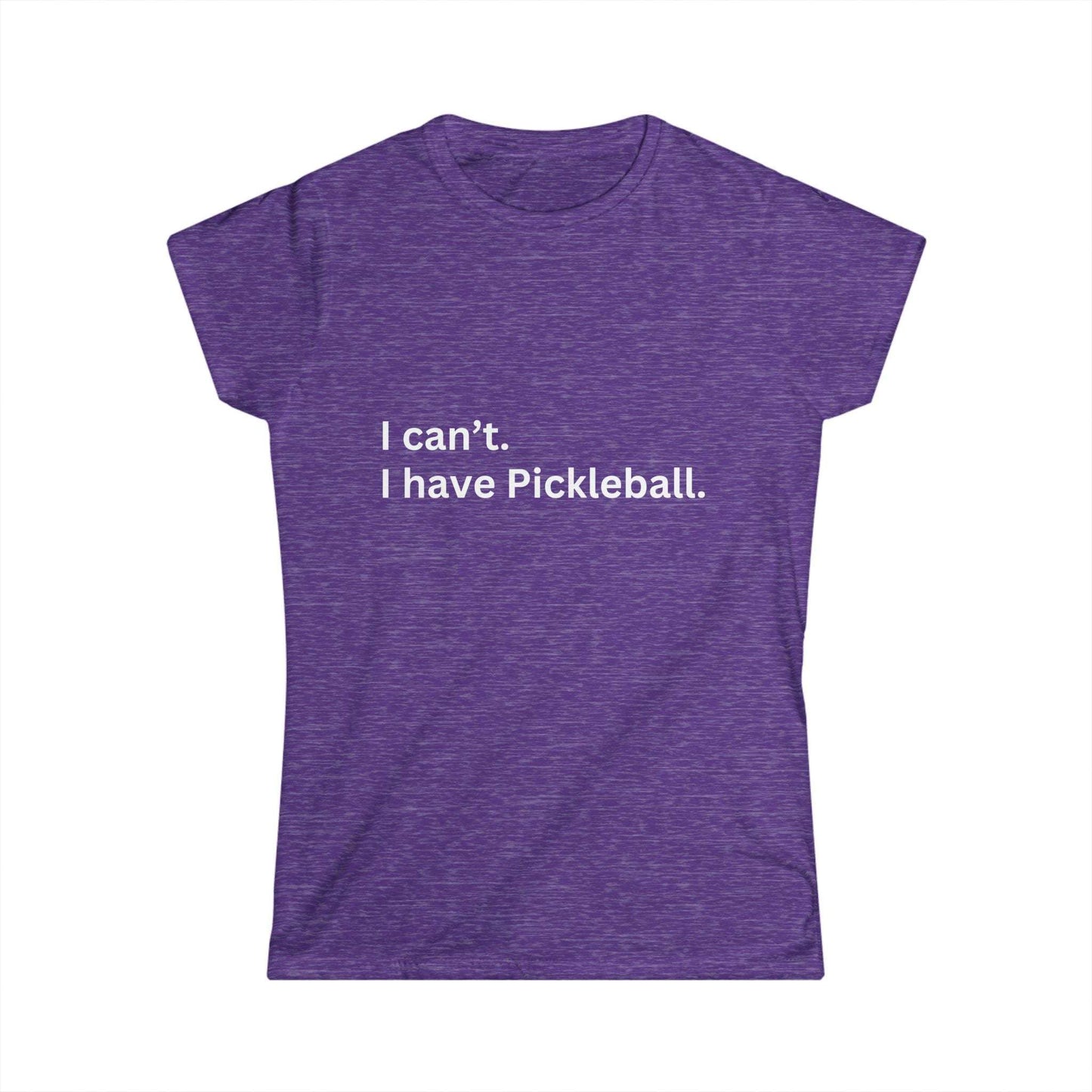 Women's Funny Pickleball T-Shirt - I Can'T, I Have Pickleball Purple