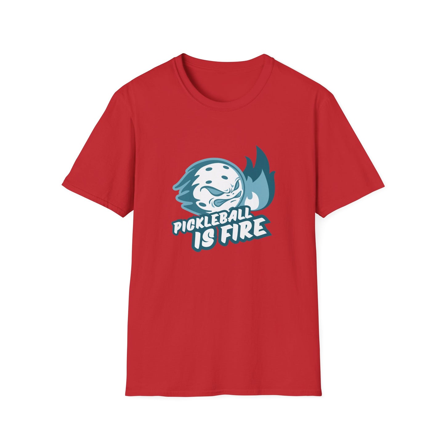 Men's Pickleball T-Shirt - Pickleball Is Fire Red