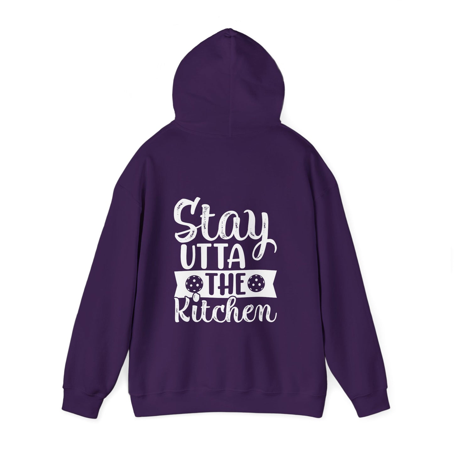 Women's Eye-Catching Pickleball Hoodie - Stay Utta the Kitchen