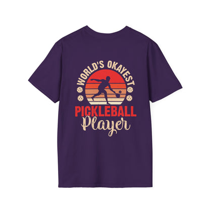 Men's Pickleball T-shirt - World's Okayest Pickleball Player Retro