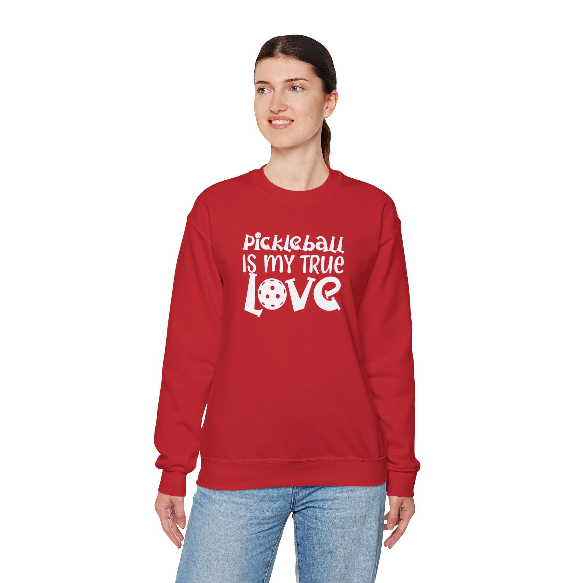 Women's Trendy Pickleball Sweatshirt - Pickleball is My True Love