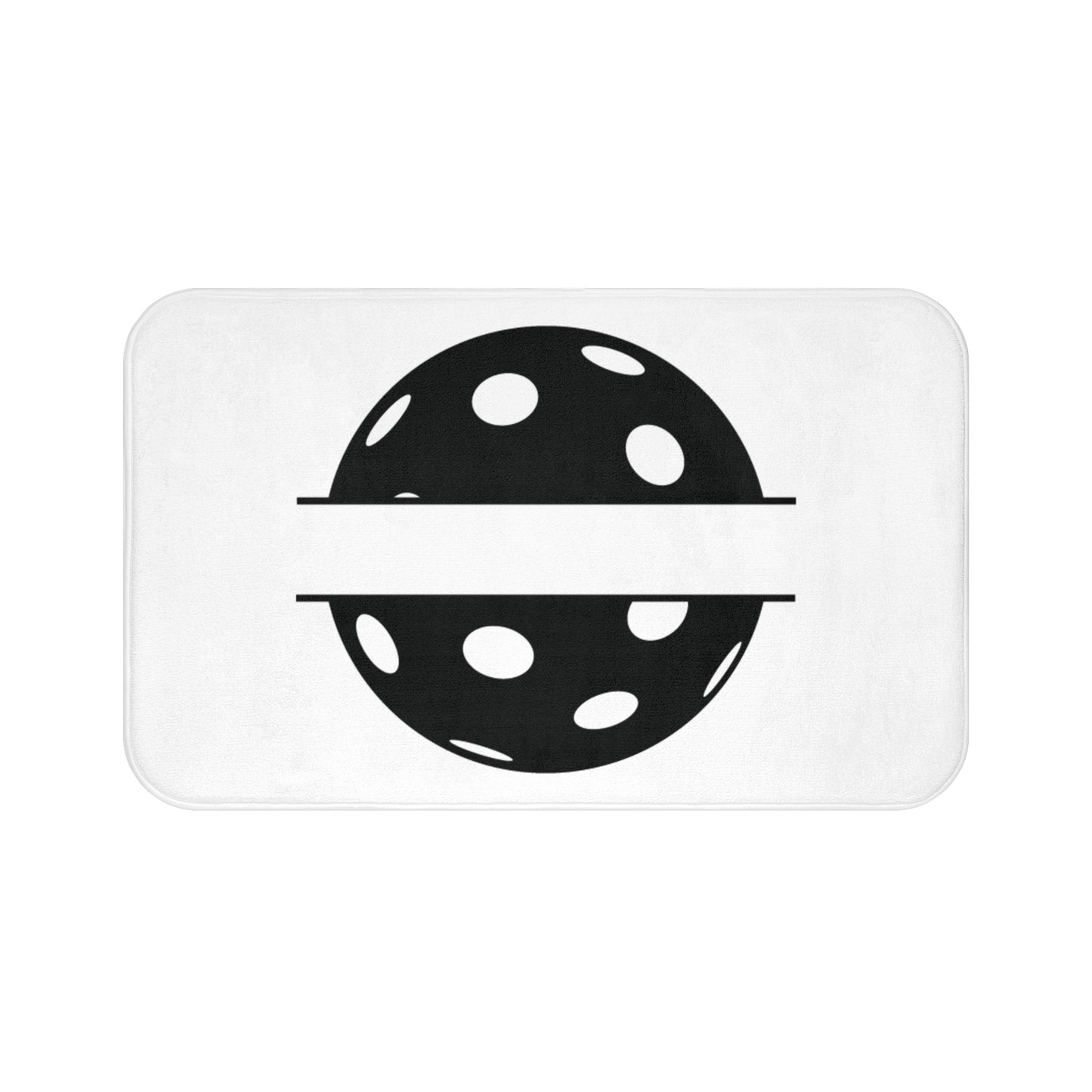 Pickleball Cool Bath mat - Pickle Split White