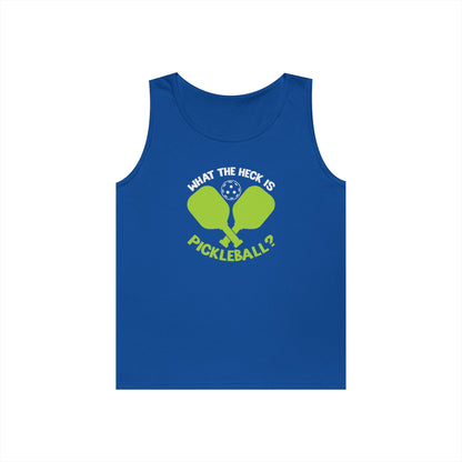 Men's Funny Pickleball Tank Top - What the Heck Is Pickleball? Royal