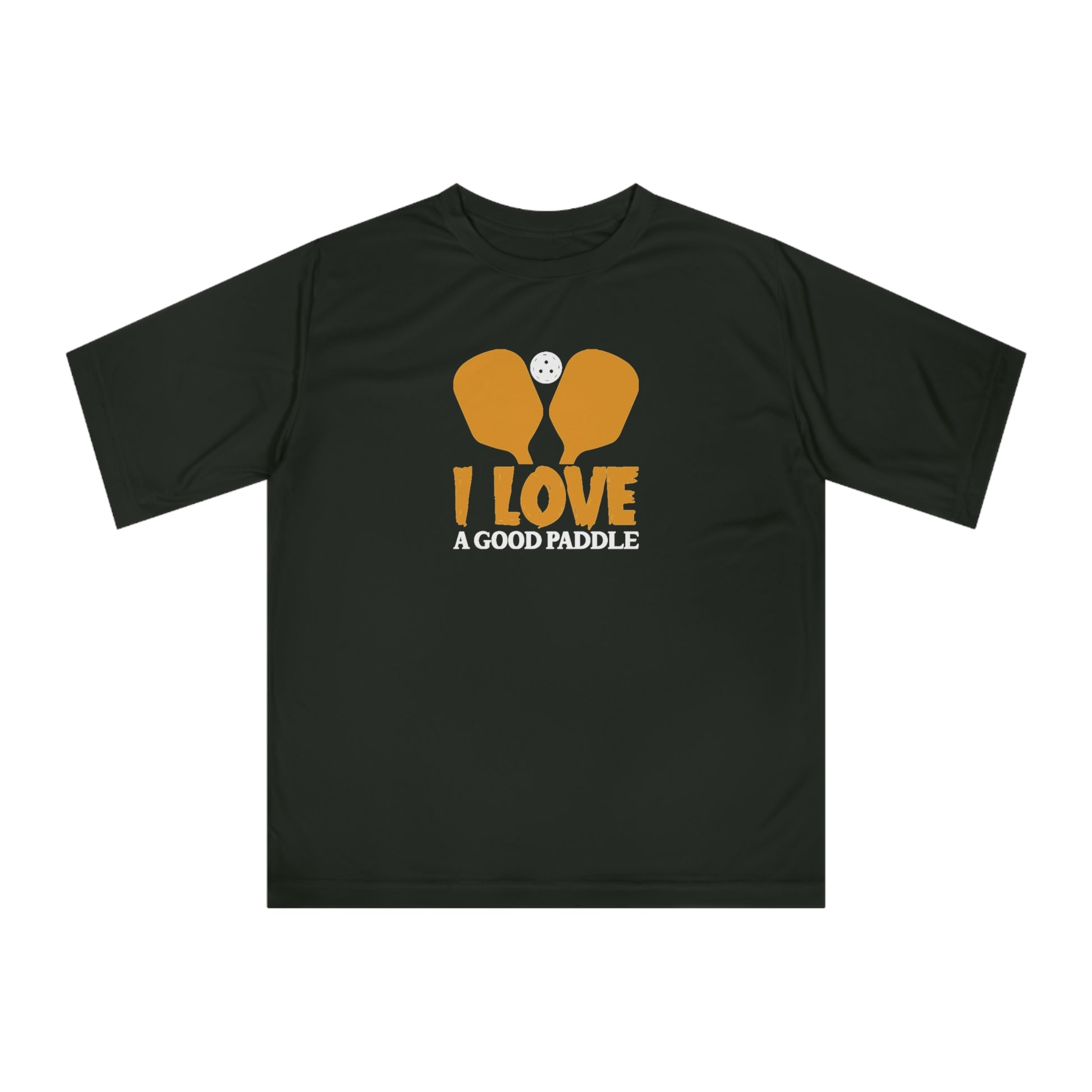 Men's Lightweight Pickleball T-shirt - I Love a Good Paddle Black
