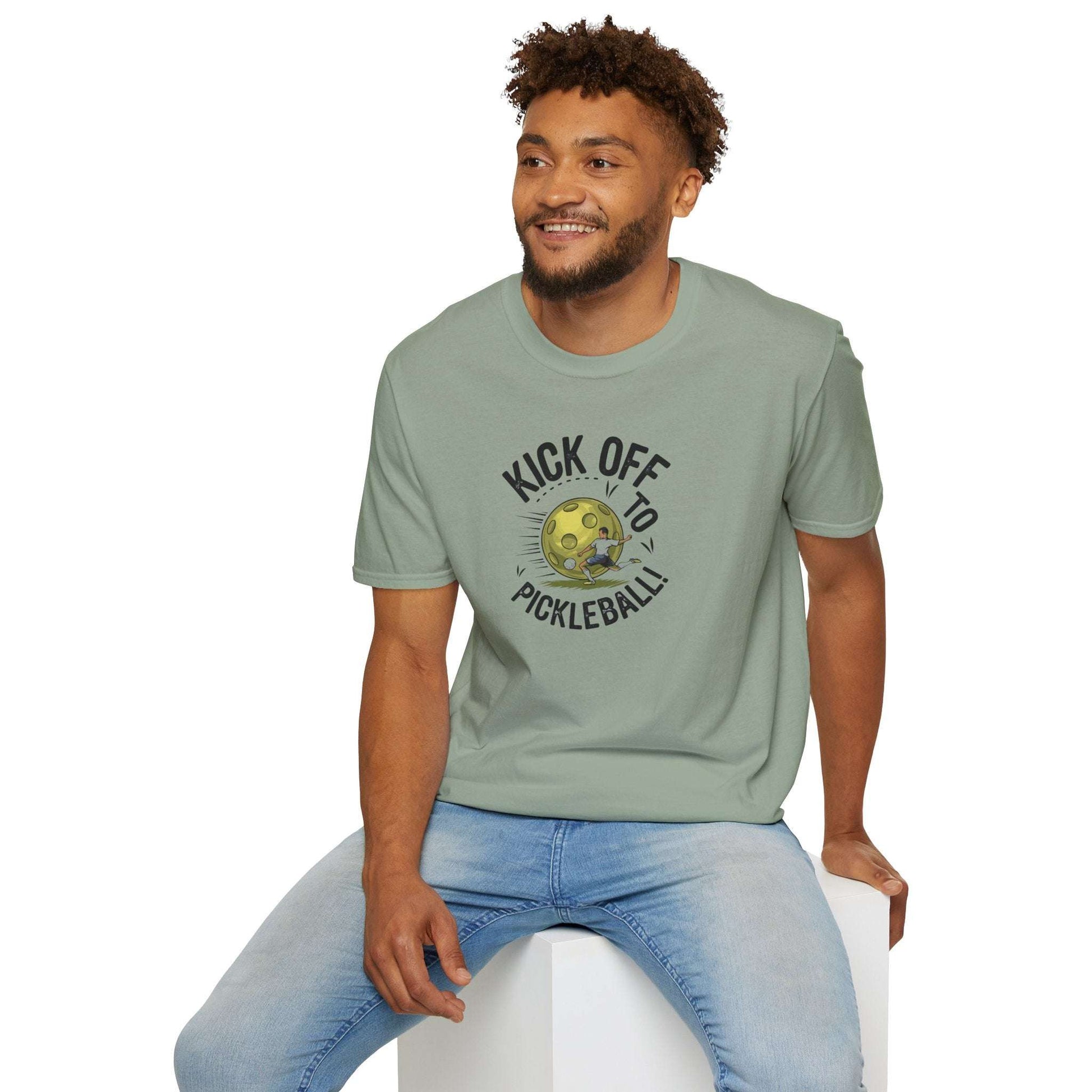 Men's Durable Pickleball T-shirt - Kick Off to Pickleball