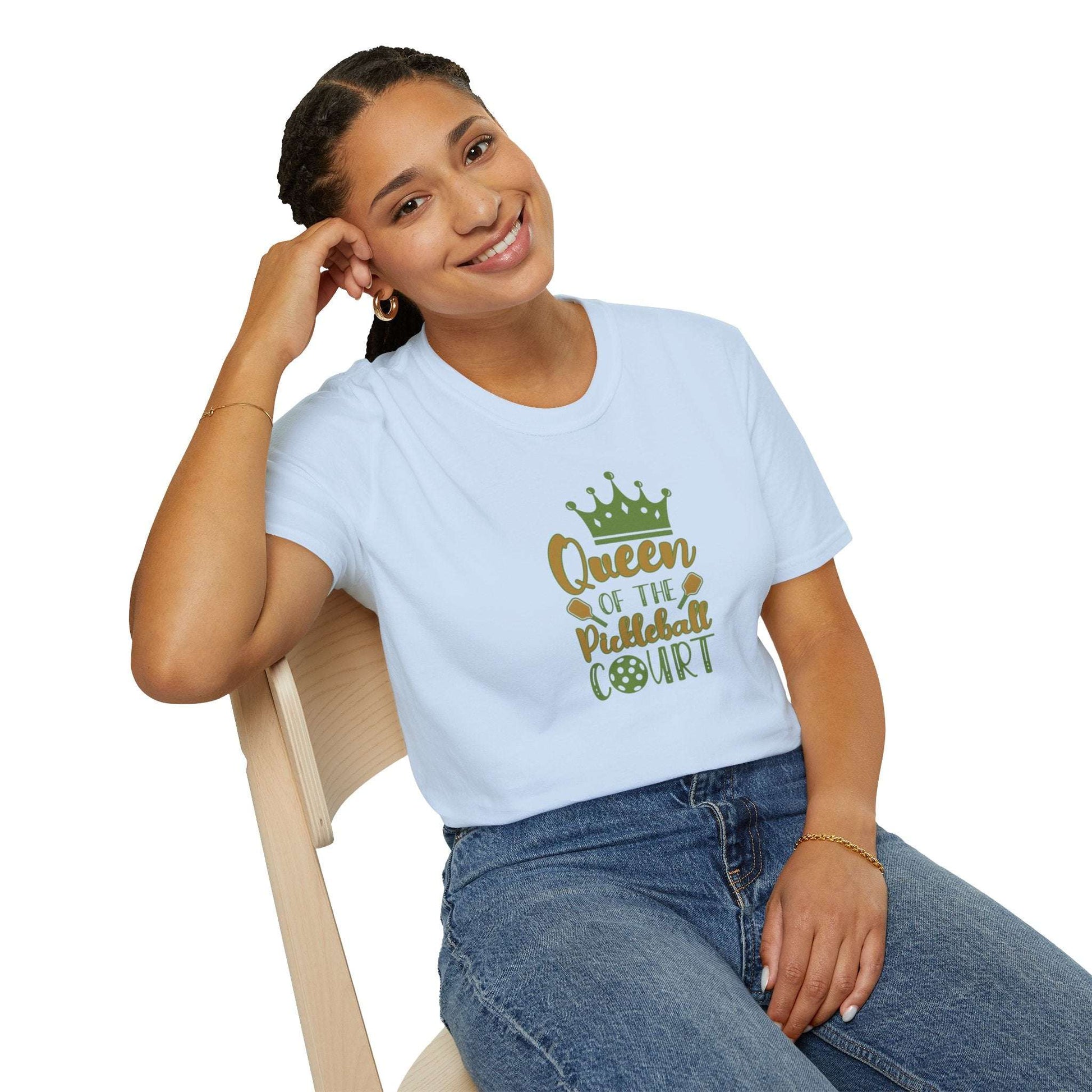 Women's Stylish Pickleball T-shirt - Queen of the Pickleball Court