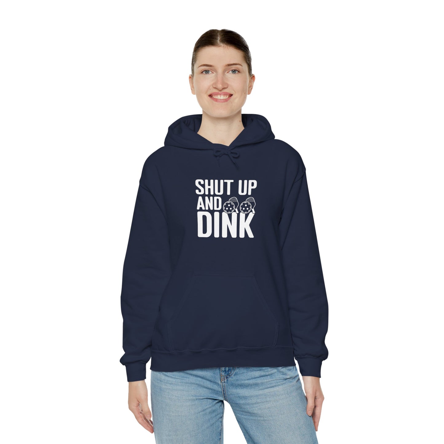 Women's Comfy Pickleball Hoodie - Shut Up and Dink