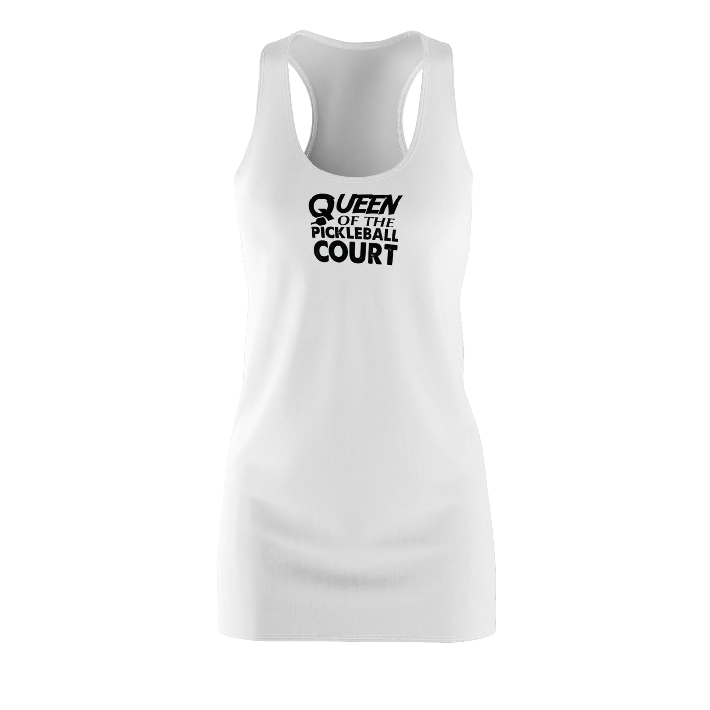 Women's Sporty Pickleball Dress - Queen of the Pickleball Court White