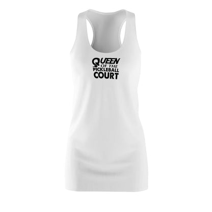 Women's Sporty Pickleball Dress - Queen of the Pickleball Court White