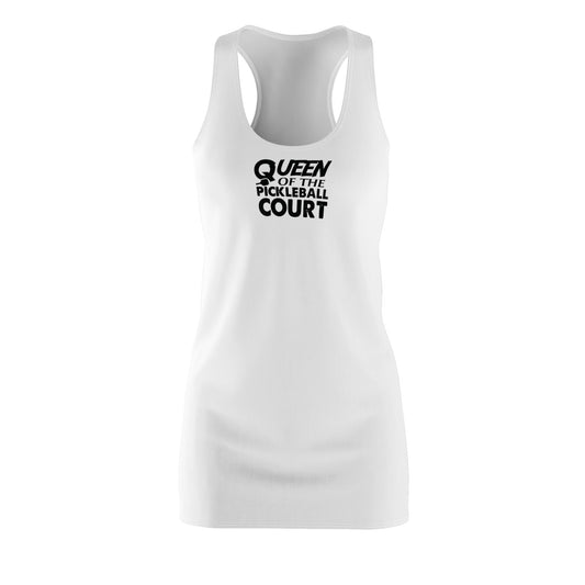Women's Sporty Pickleball Dress - Queen of the Pickleball Court White