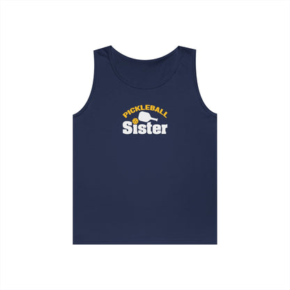 Women's Unique Pickleball Tank Top - Pickleball Sister Navy