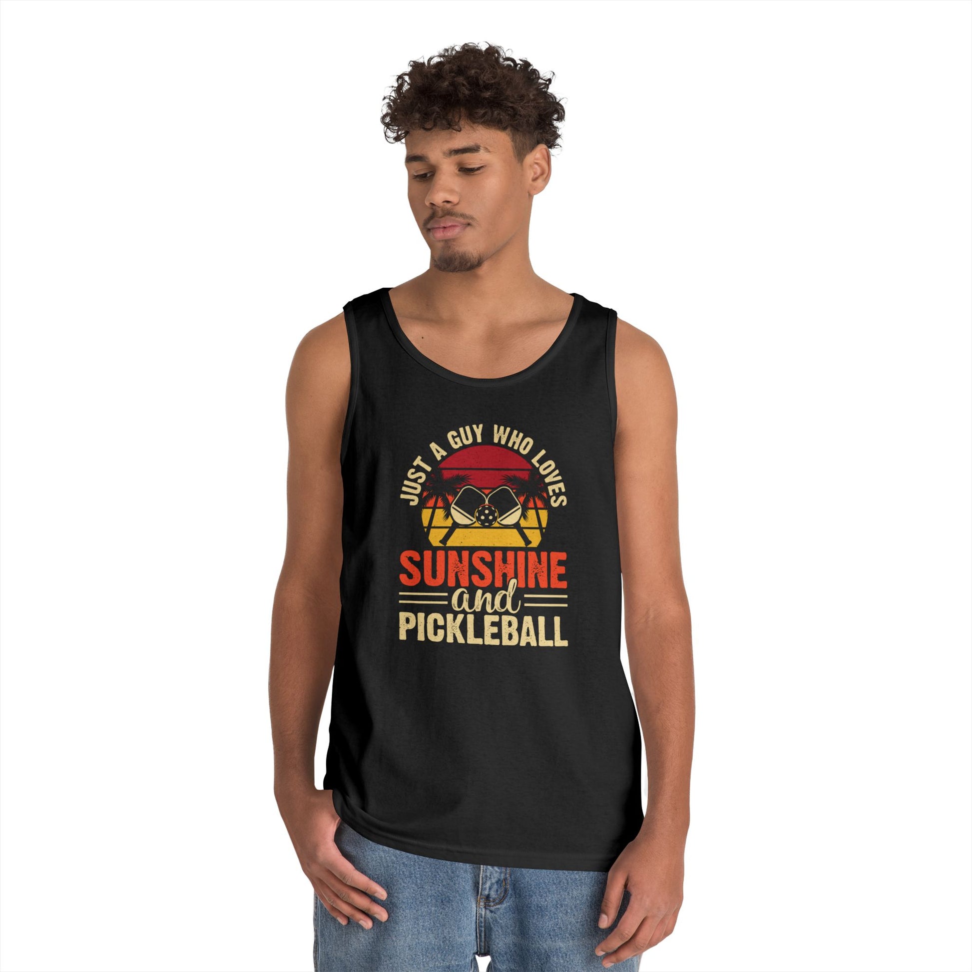 Men's Funny Pickleball Tank Top - Just A Guy Who Love Pickleball