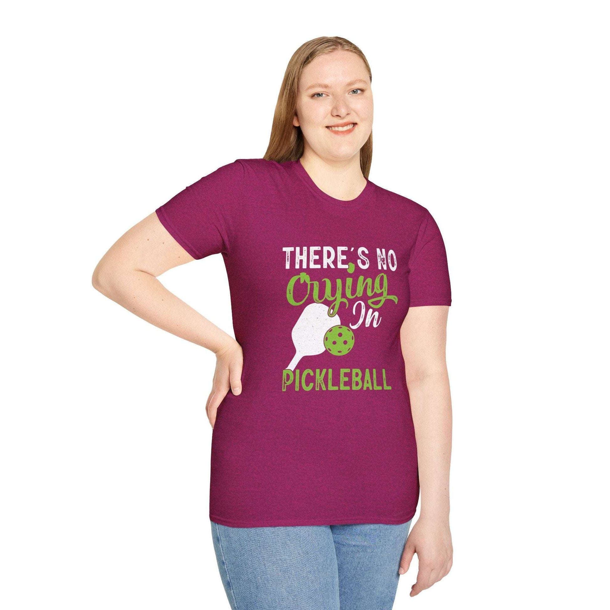 Women's Playful Pickleball T-shirt - There's No Crying in Pickleball
